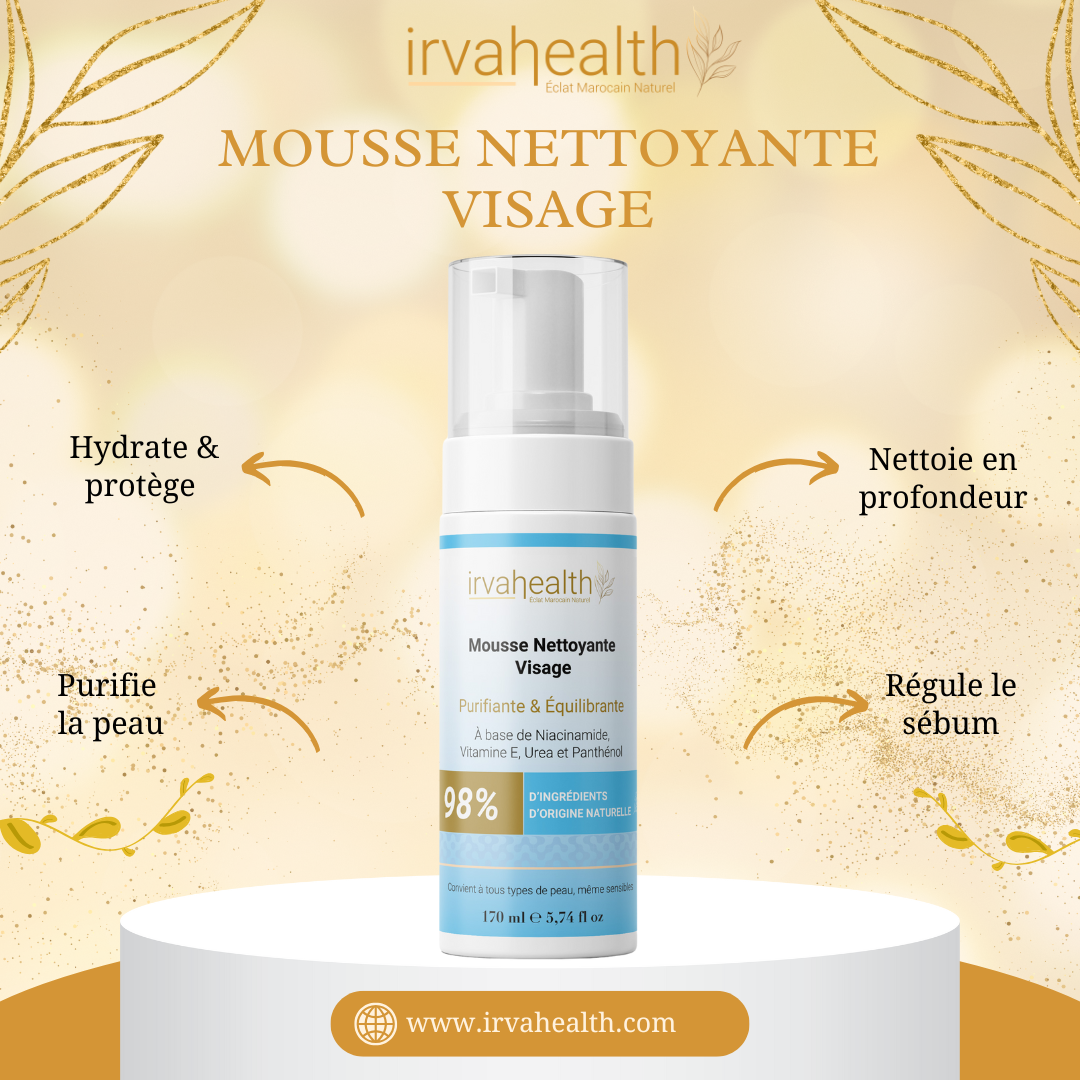 Mousse nettoyante visage